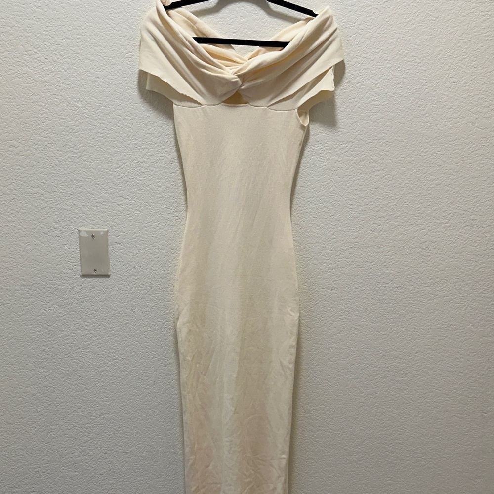 White Fox Boutique Cream Strapless Dress